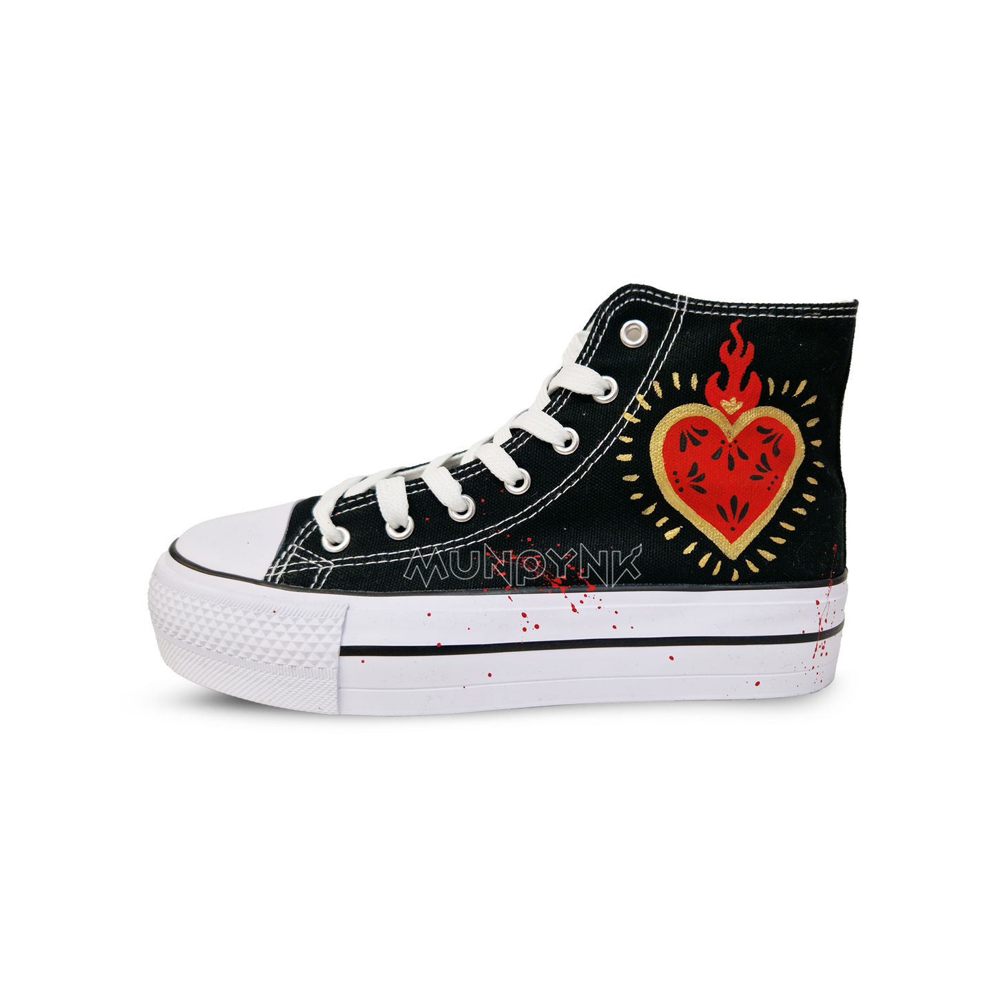 Zapatillas Pintadas Platform / Corazón