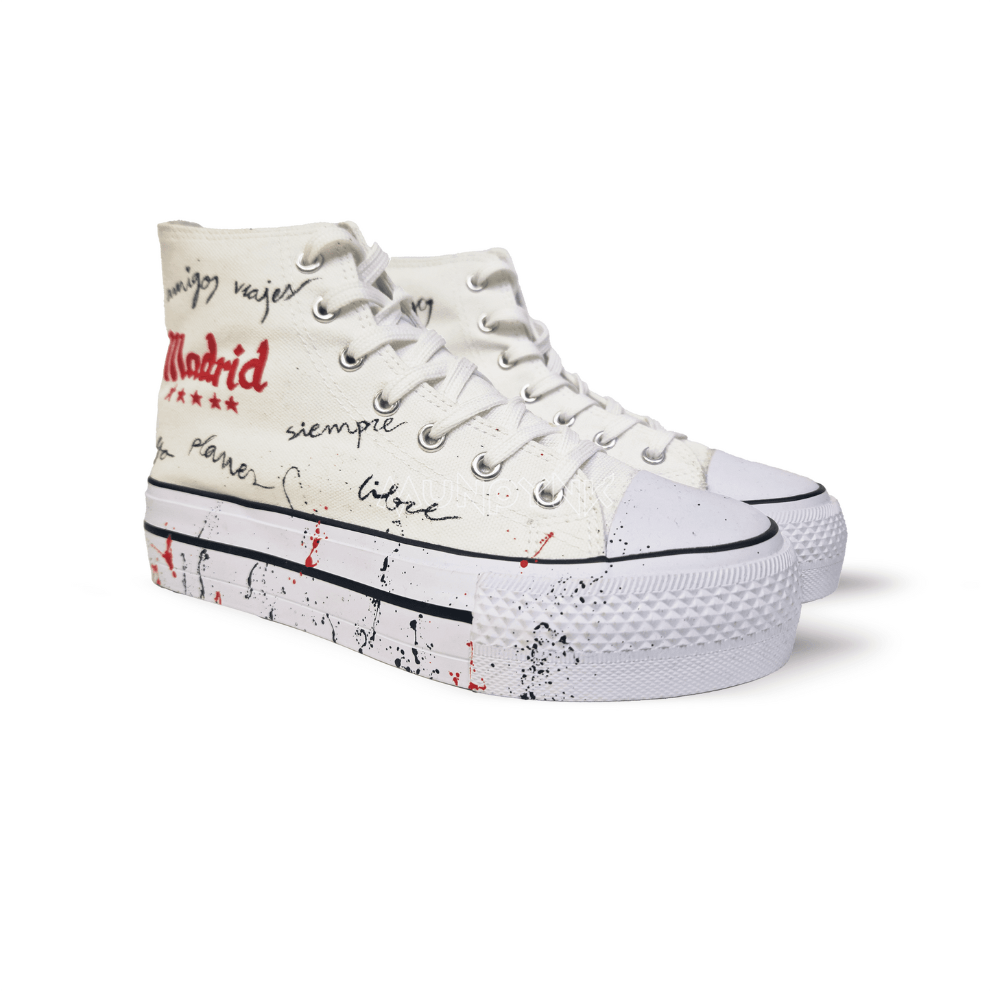 Zapatillas Pintadas Platform / Madrid Skyline
