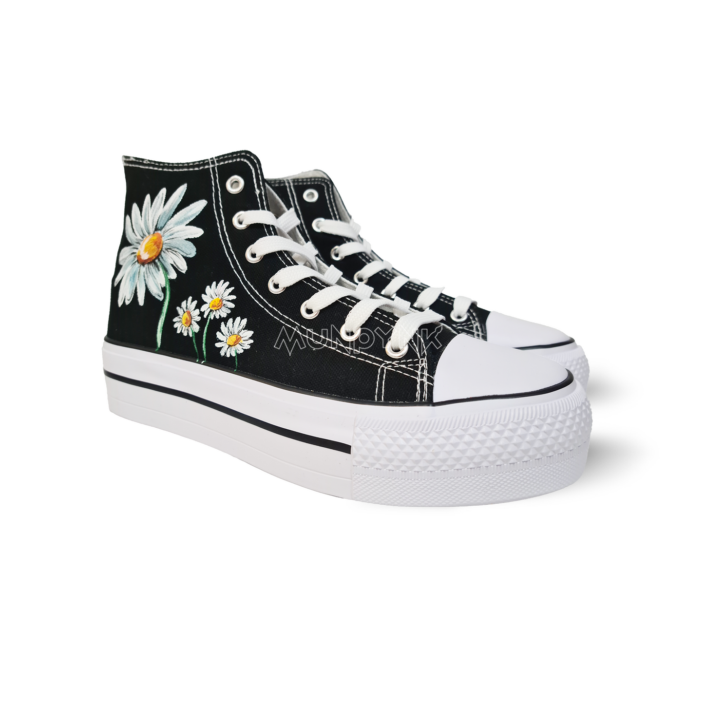 Zapatillas Pintadas Platform / Margaritas / Black