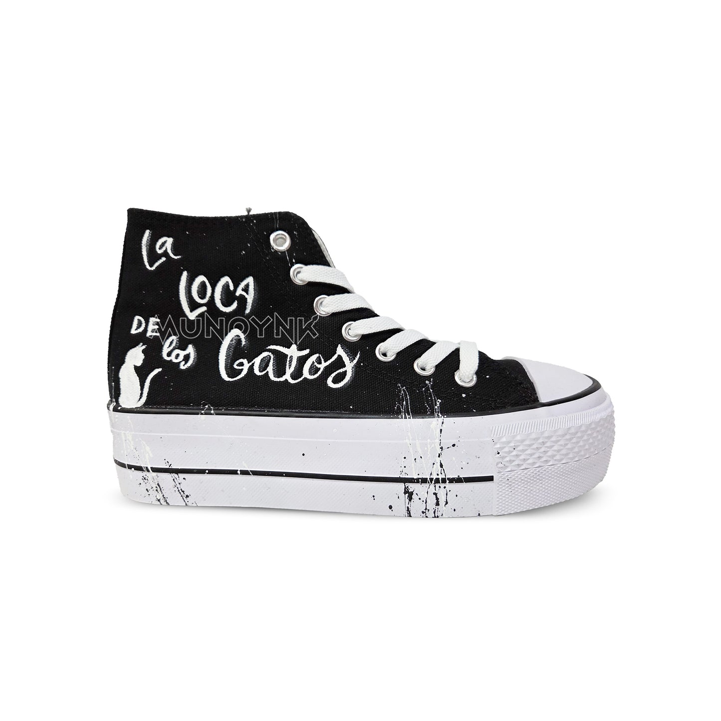 Zapatillas Pintadas Black Platform / La Loca de Los Gatos