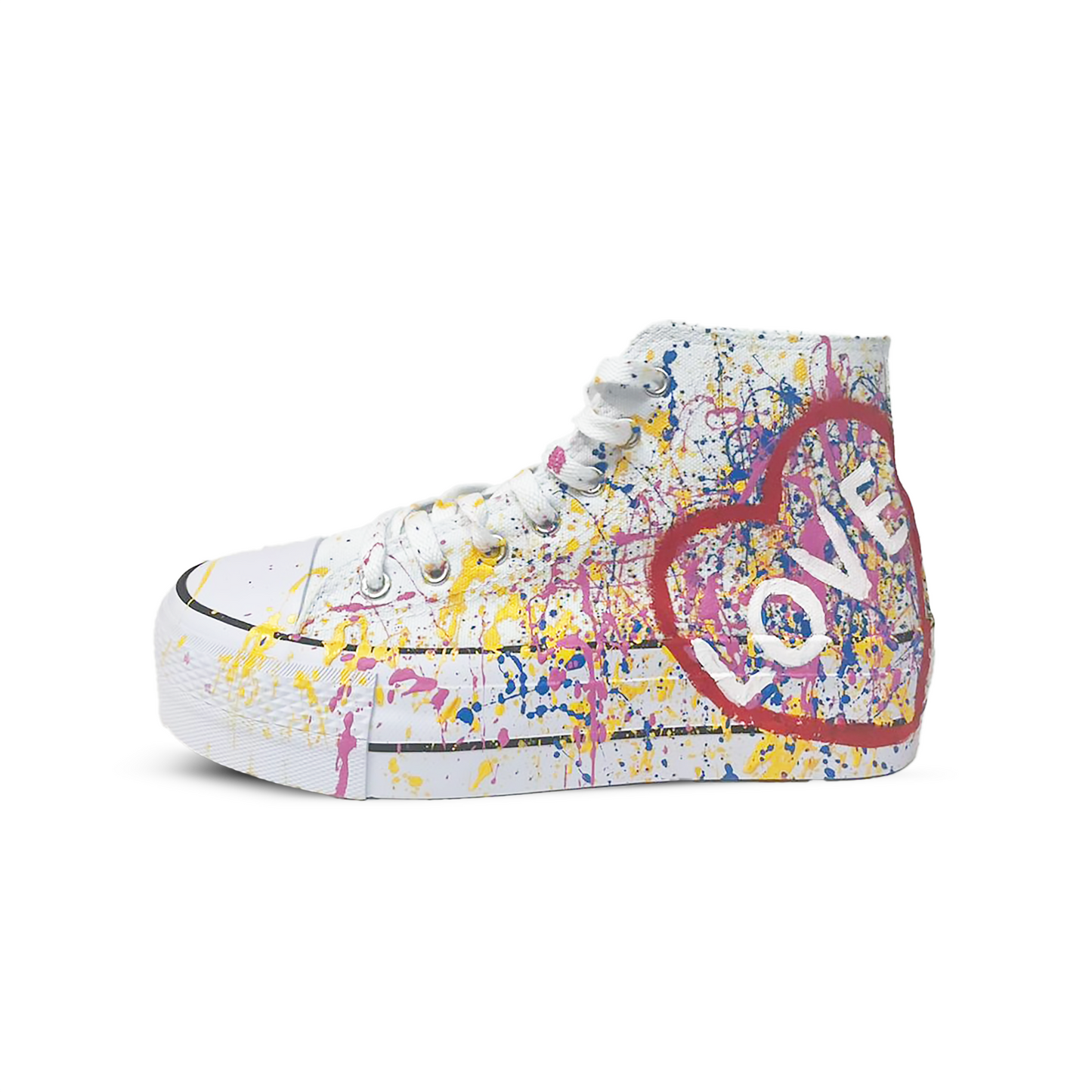 Zapatillas Pintadas Platform / Splatter Amor