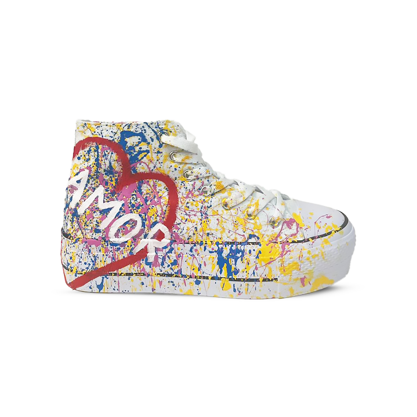 Zapatillas Pintadas Platform / Splatter Amor