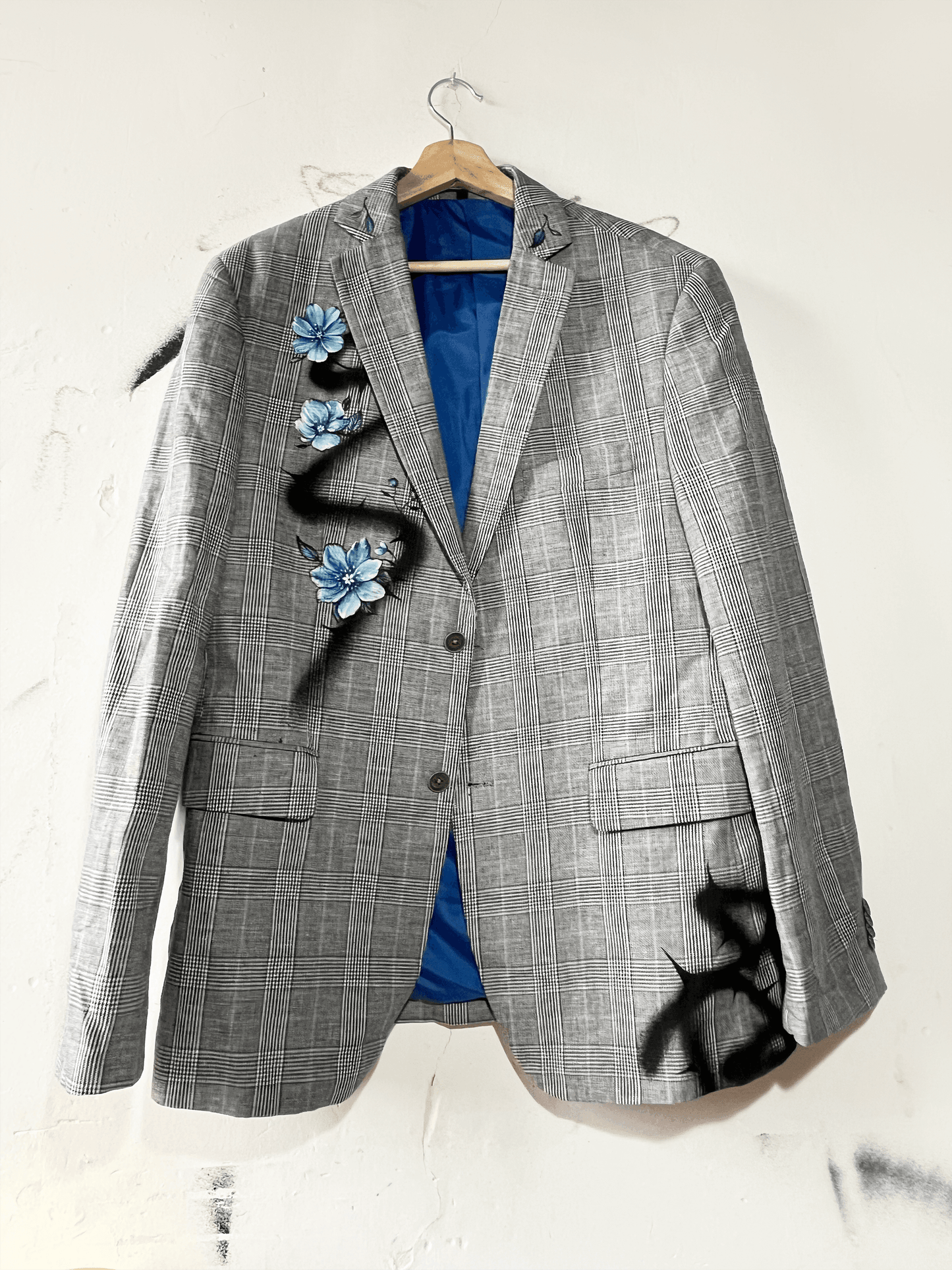 Blazer / Flores Azul y Espinas - MUNPYNK
