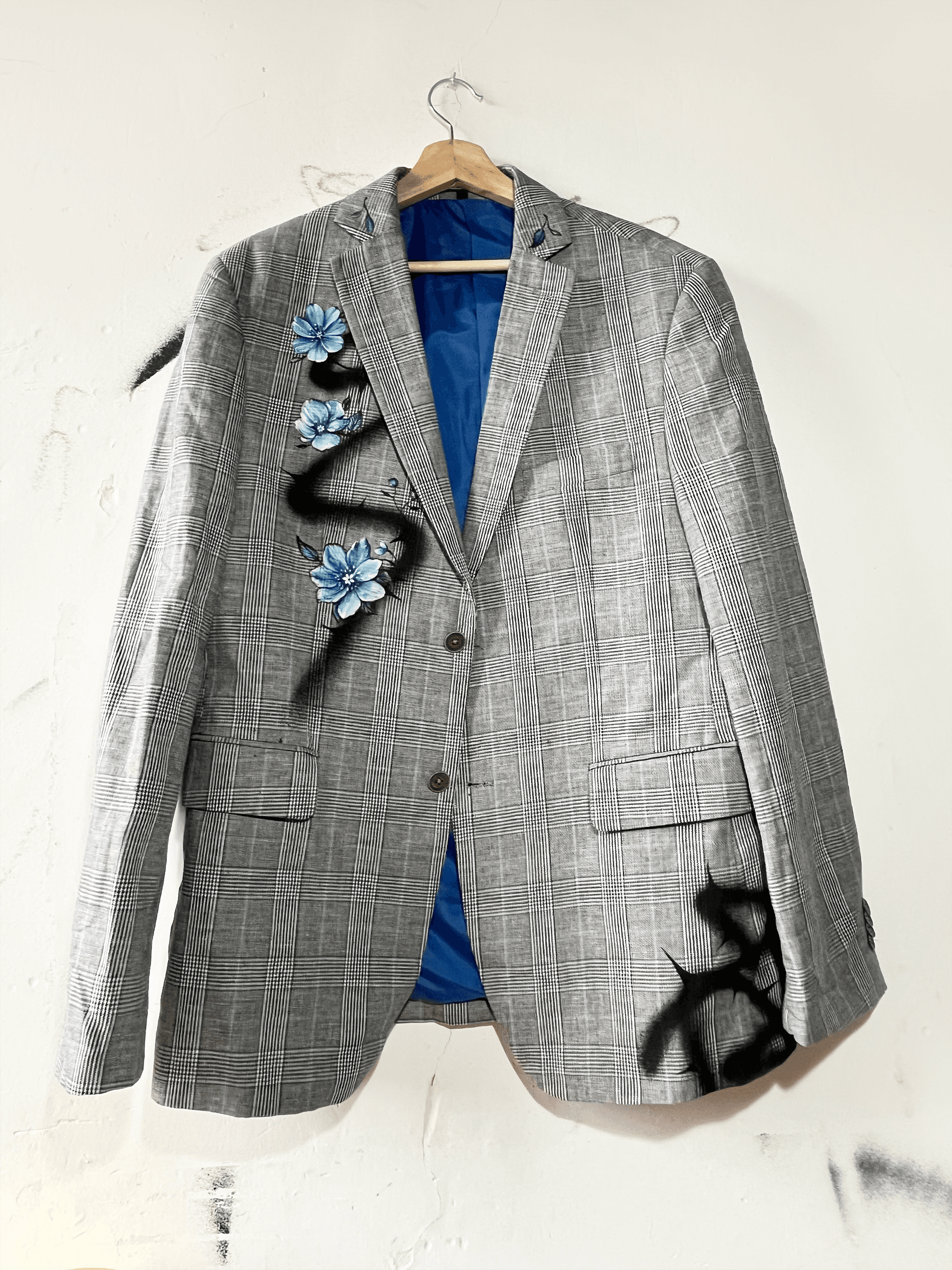 Blazer / Flores Azul y Espinas - MUNPYNK