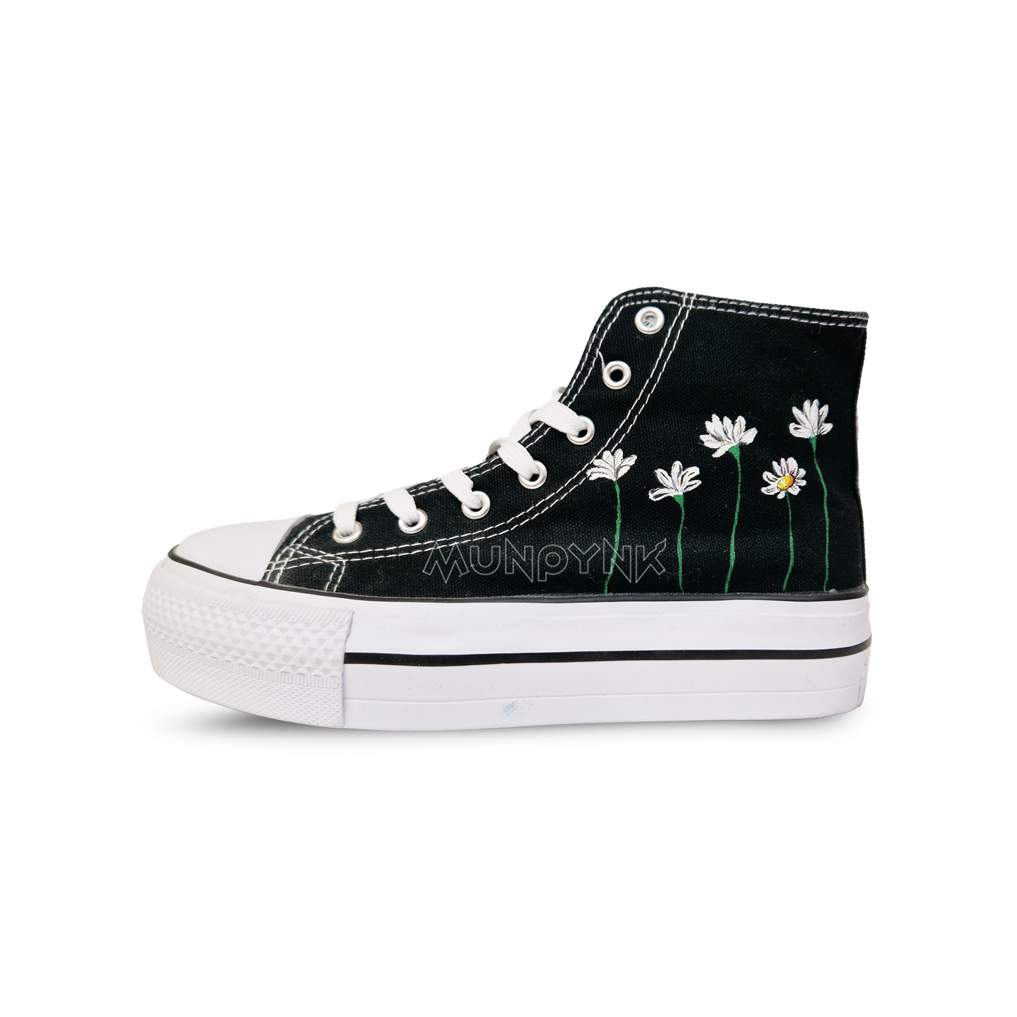 Zapatillas Pintadas Platform / Margaritas Minimal Black