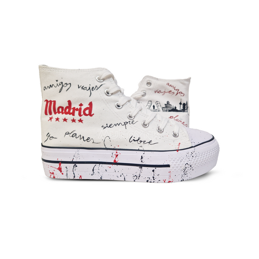Zapatillas Pintadas Platform / Madrid Skyline