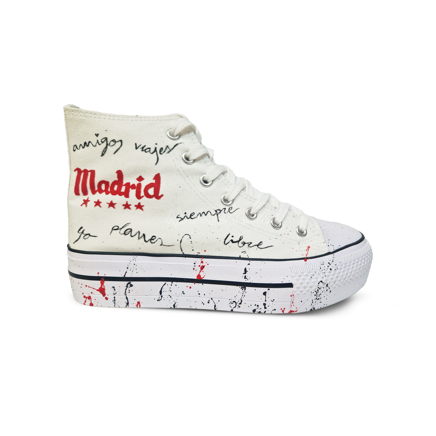 Zapatillas Pintadas Platform / Madrid Skyline