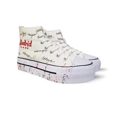 Zapatillas Pintadas Platform / Madrid Skyline