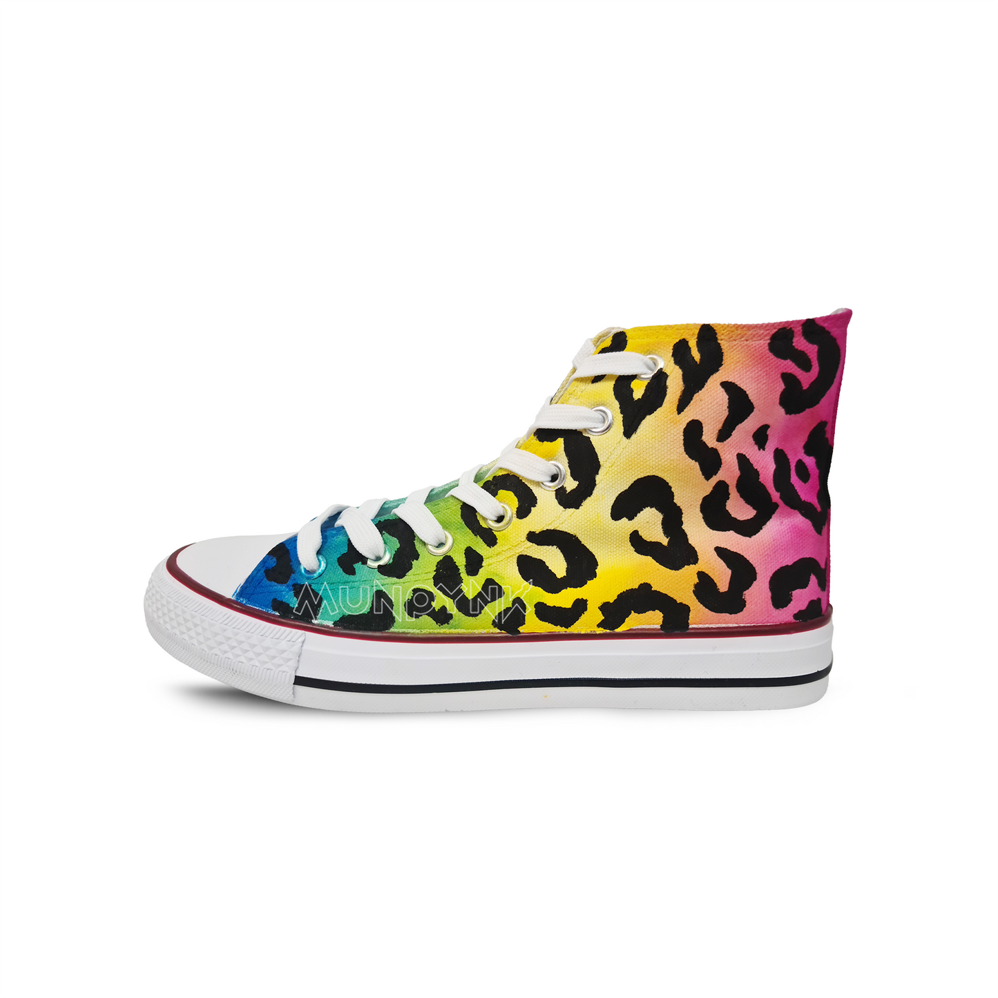 Zapatillas Pintadas Munpynk / Estampado de leopardo / Arcoíris