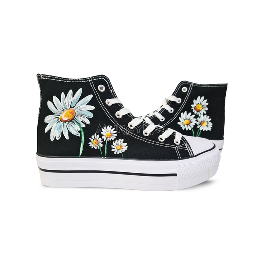 Zapatillas Pintadas Platform / Margaritas / Black
