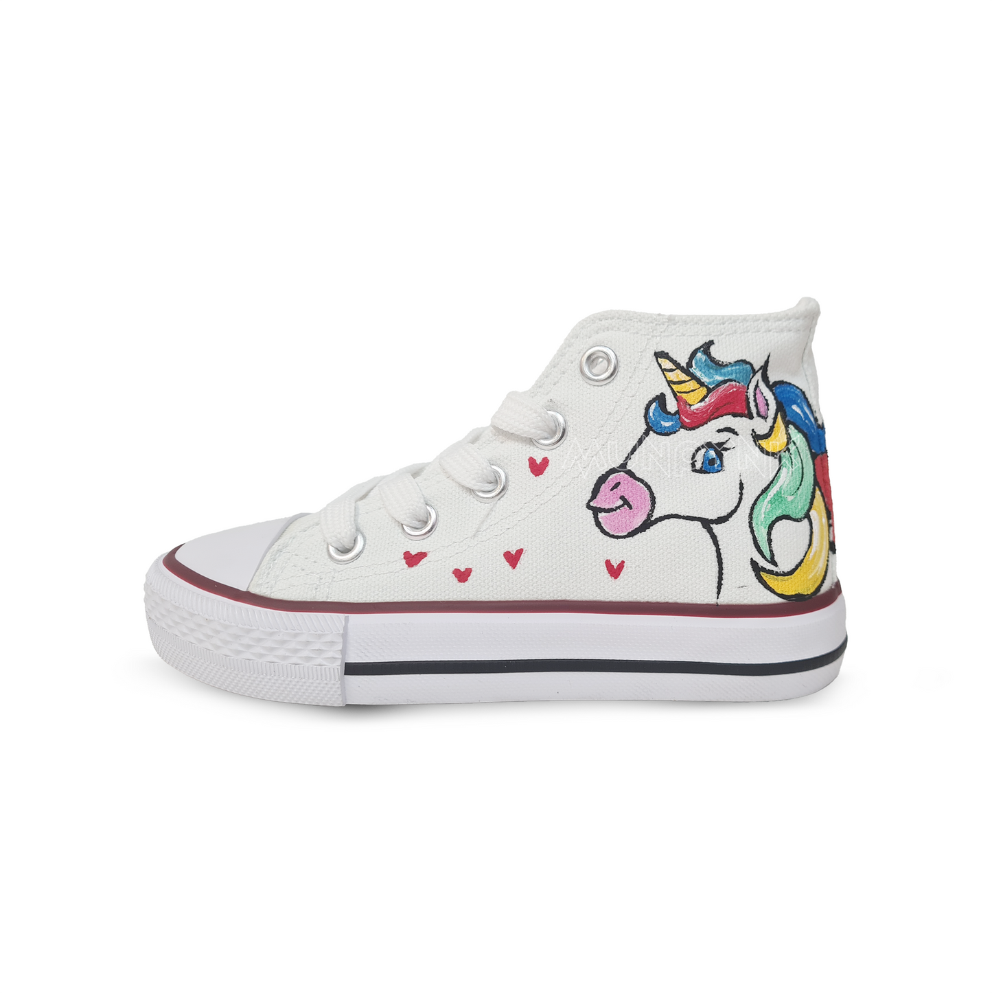 Zapatillas Pintadas Munpynk / Unicornio Corazones