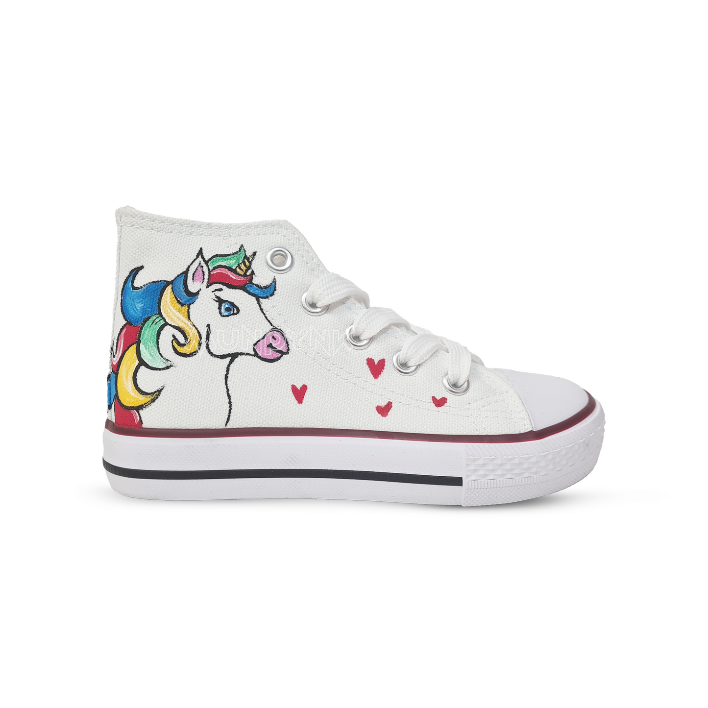 Zapatillas Pintadas Munpynk / Unicornio Corazones