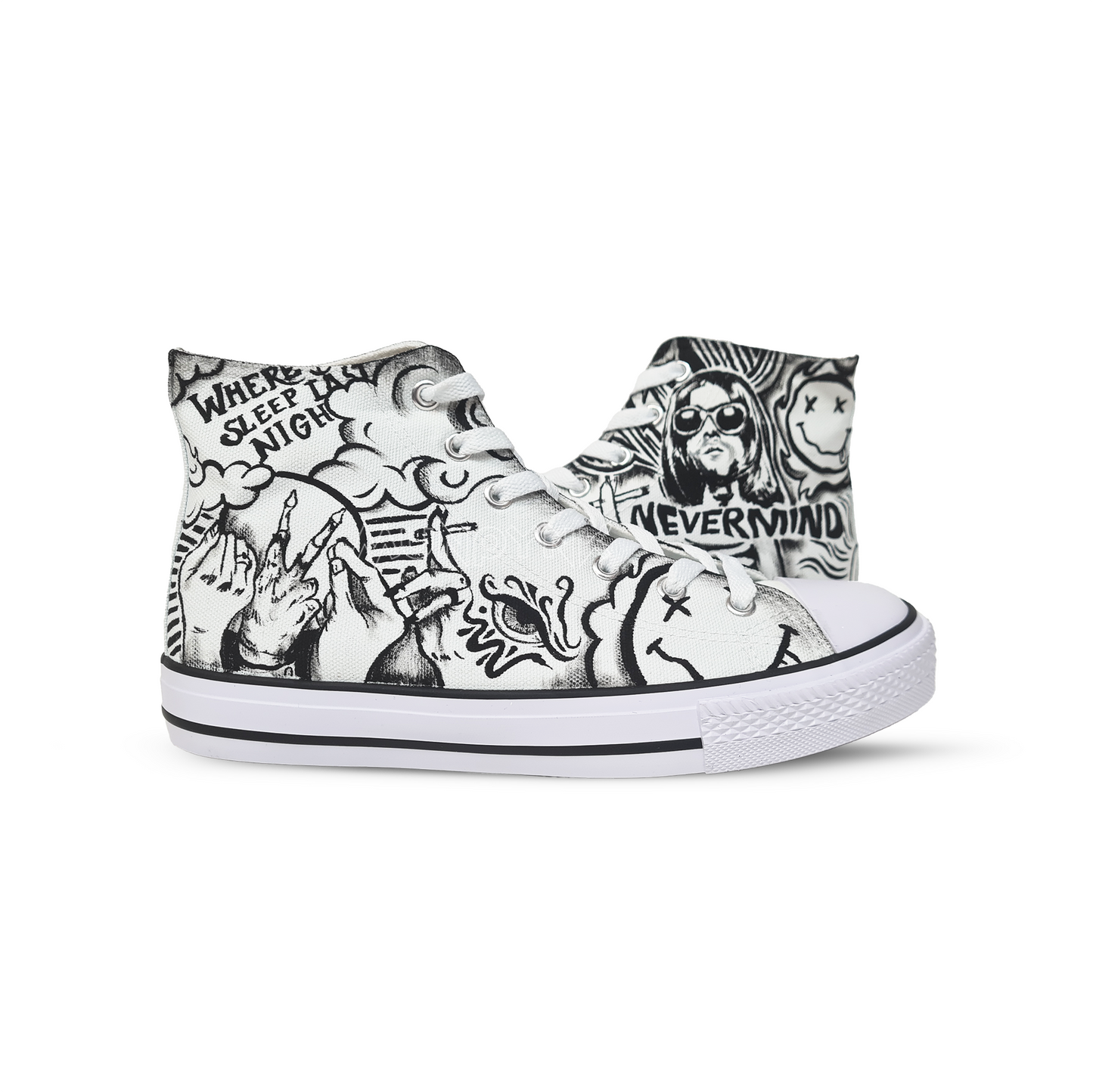 Zapatillas Pintadas Munpynk / Nevermind B&W