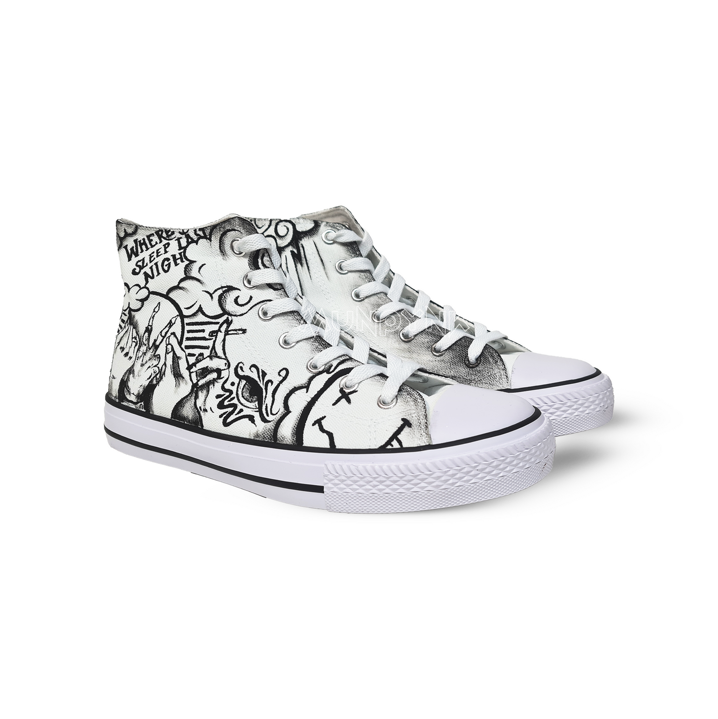 Zapatillas Pintadas Munpynk / Nevermind B&W