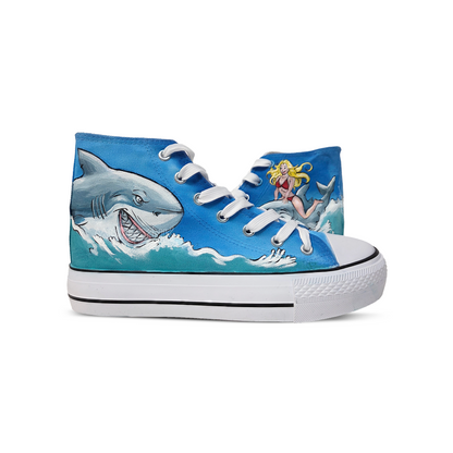 Zapatillas Pintadas a Mano / Tiburón