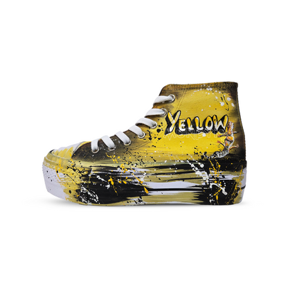 Zapatillas Pintadas Platform / Yellow Lagarto
