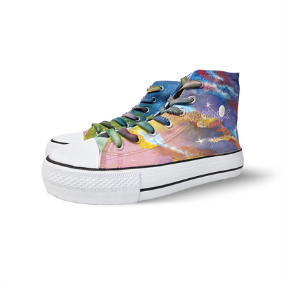Zapatillas Pintadas a Mano Platform / Colourful Sky