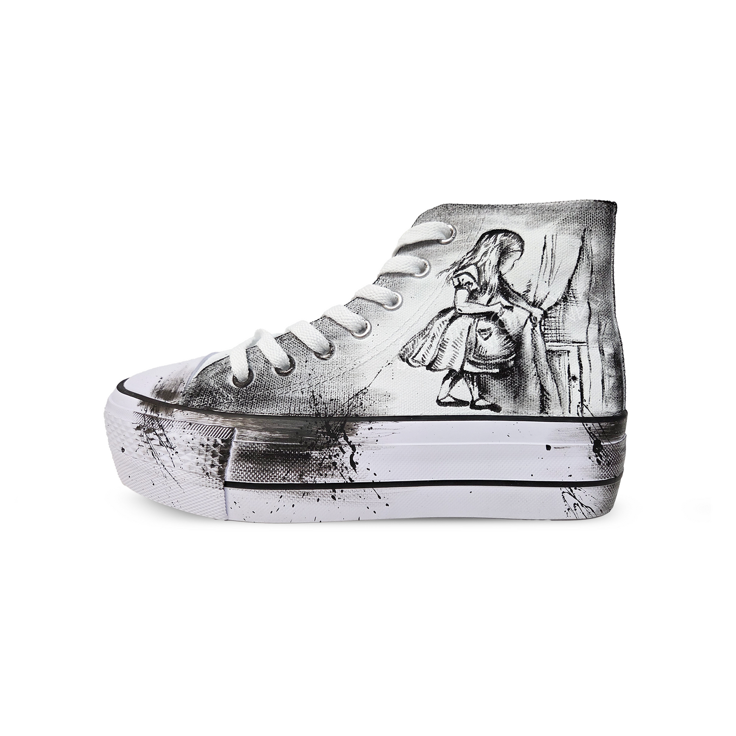 Zapatillas Pintadas a Mano Platform  /  Alicia Ilustración