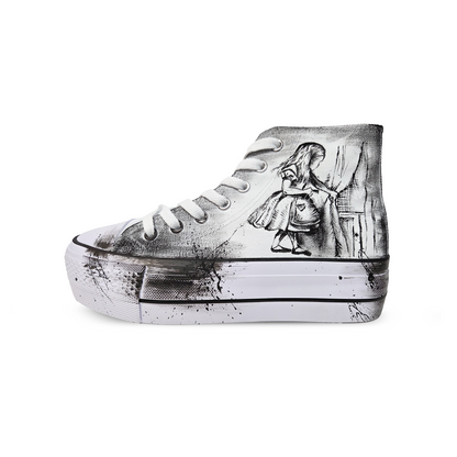 Zapatillas Pintadas a Mano Platform  /  Alicia Ilustración
