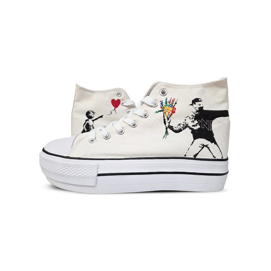 Zapatillas Pintadas Platform / BANKSY