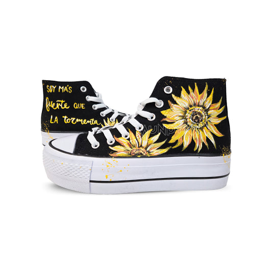Zapatillas Pintadas Platform  / Girasoles