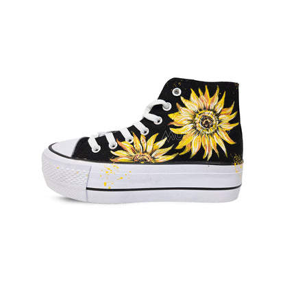 Zapatillas Pintadas Platform  / Girasoles