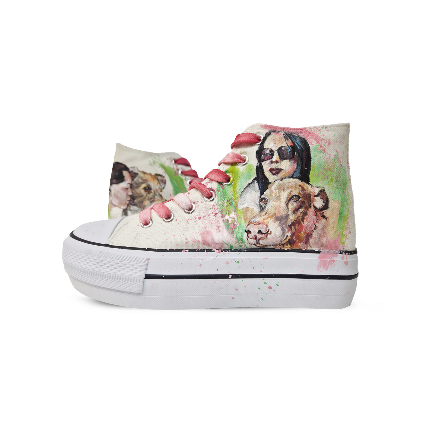 Zapatillas Pintadas Platform  / Mascota Love