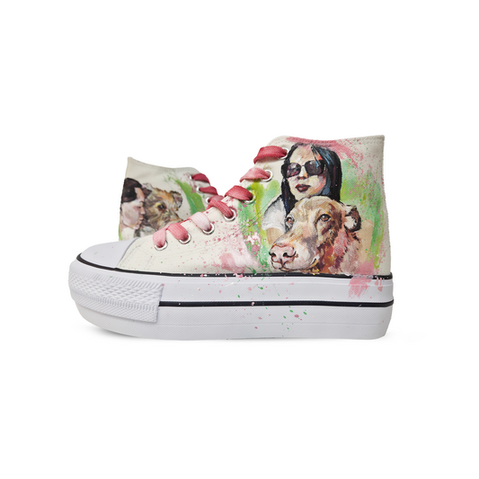 Zapatillas Pintadas Platform  / Mascota Love