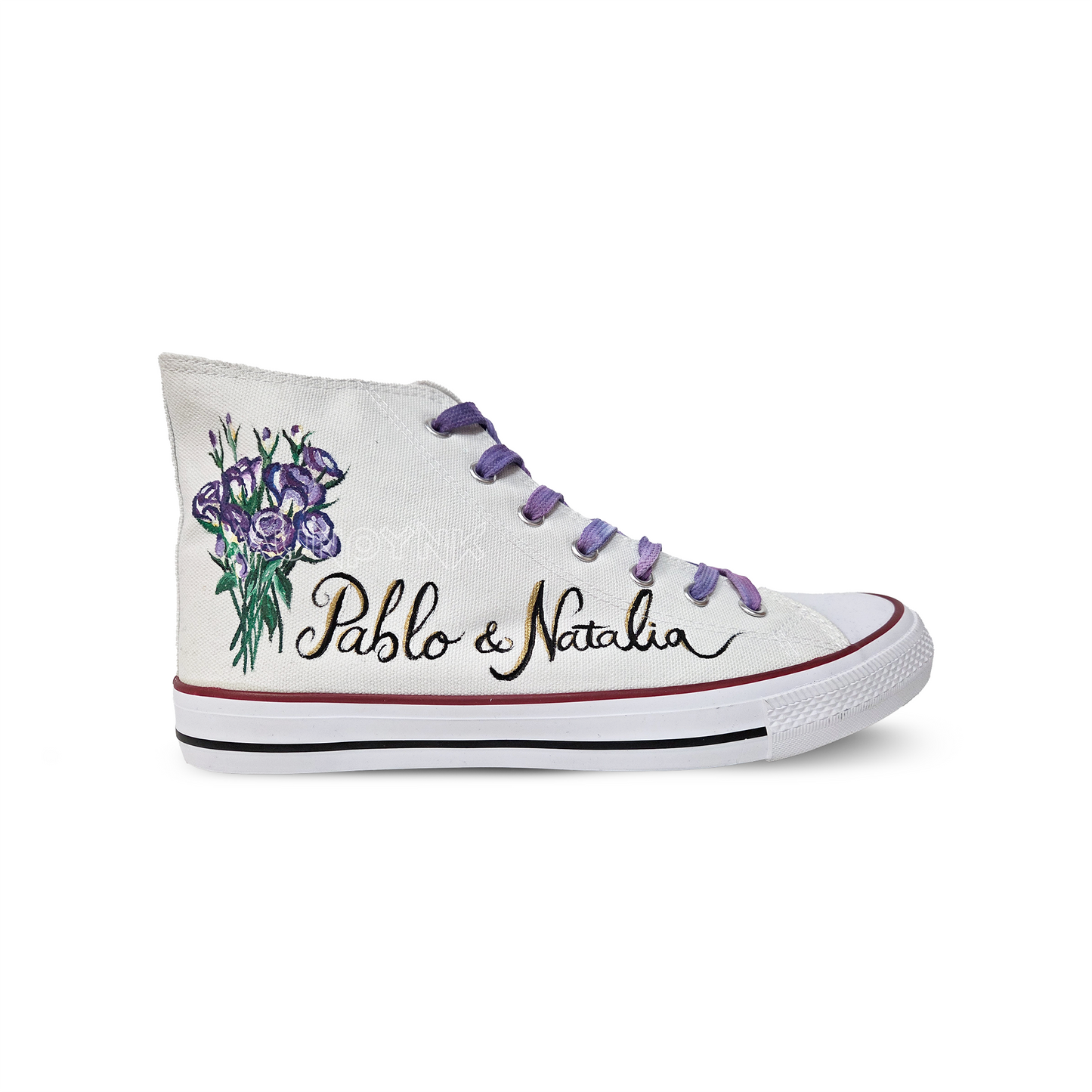 Zapatillas Pintada / Ramo Morado + Nombres