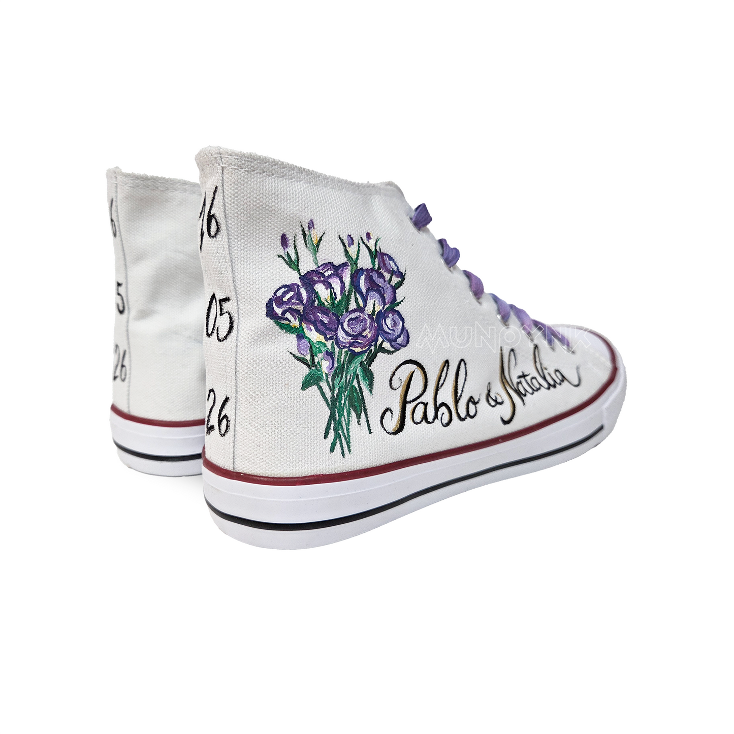 Zapatillas Pintada / Ramo Morado + Nombres