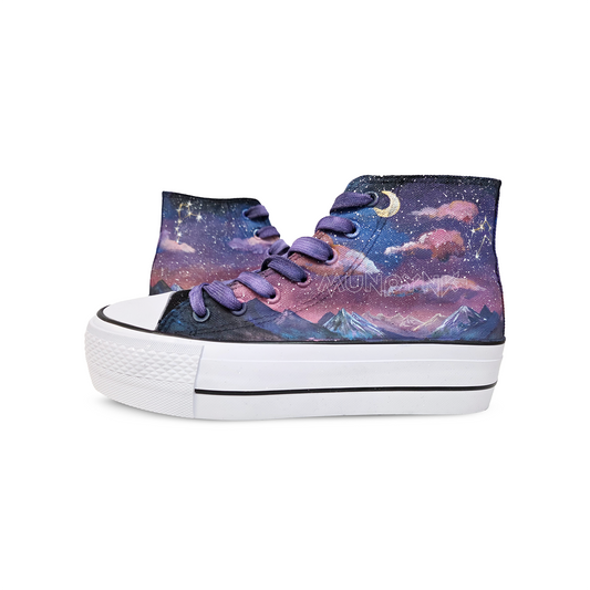 Zapatillas Pintadas a Mano Platform  /   Galaxy sky