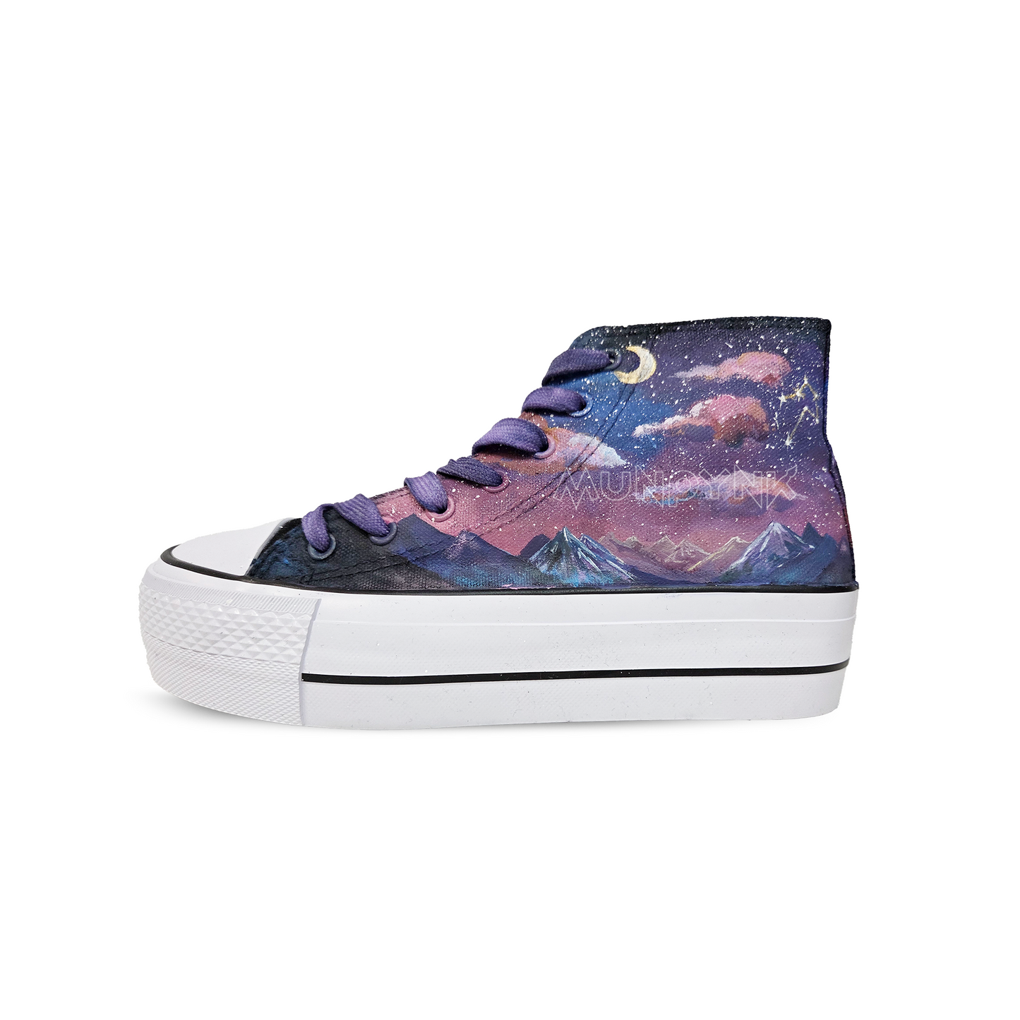 Zapatillas Pintadas a Mano Platform  /   Galaxy sky