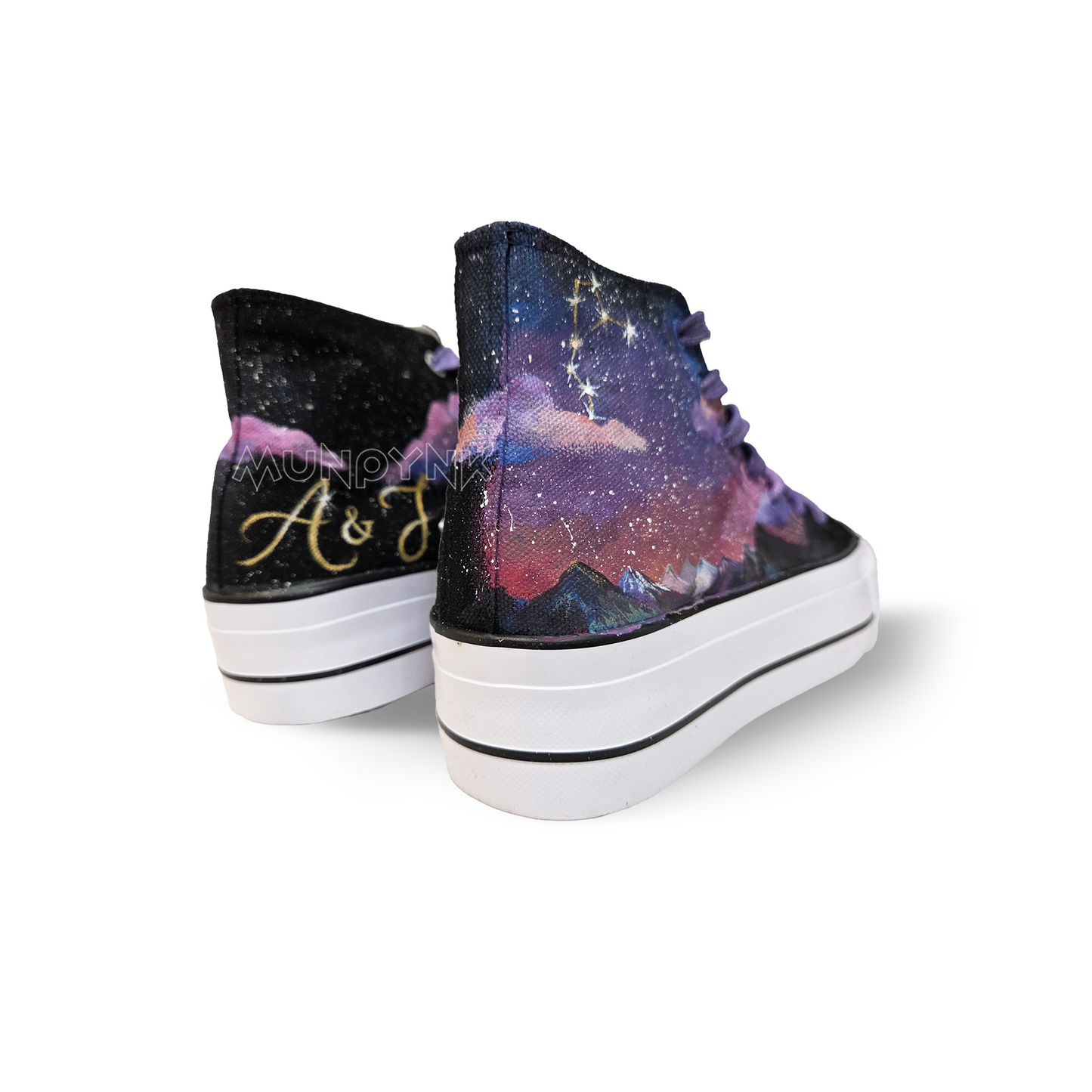 Zapatillas Pintadas a Mano Platform  /   Galaxy sky