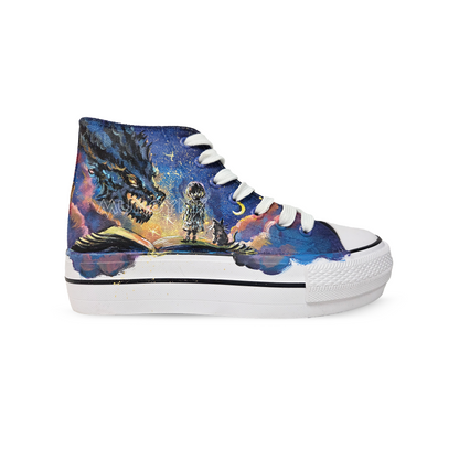 Zapatillas Pintadas a Mano Platform  / The Girl and the Dragon