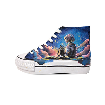 Zapatillas Pintadas a Mano Platform  / The Girl and the Dragon