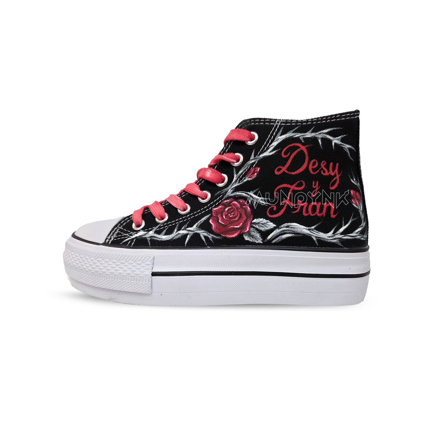 Zapatillas Pintada Platform / Rosas y Espinas BLACK