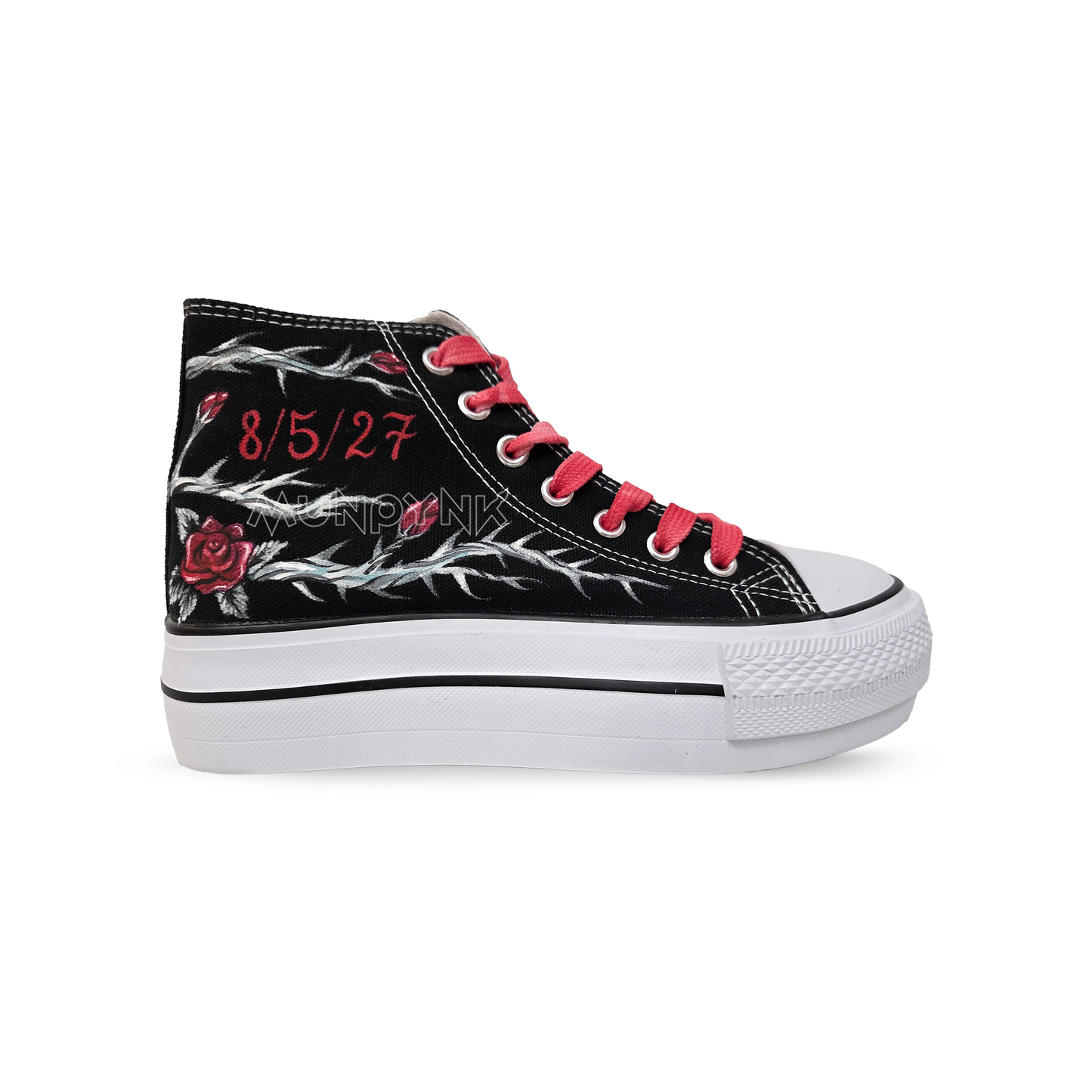 Zapatillas Pintada Platform / Rosas y Espinas BLACK