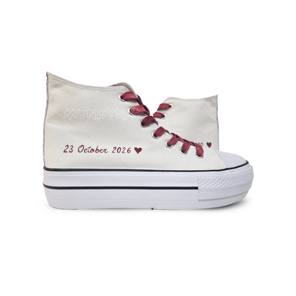 Zapatillas Pintada Platform  / Minimal Boda