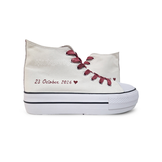 Zapatillas Pintada Platform  / Minimal Boda