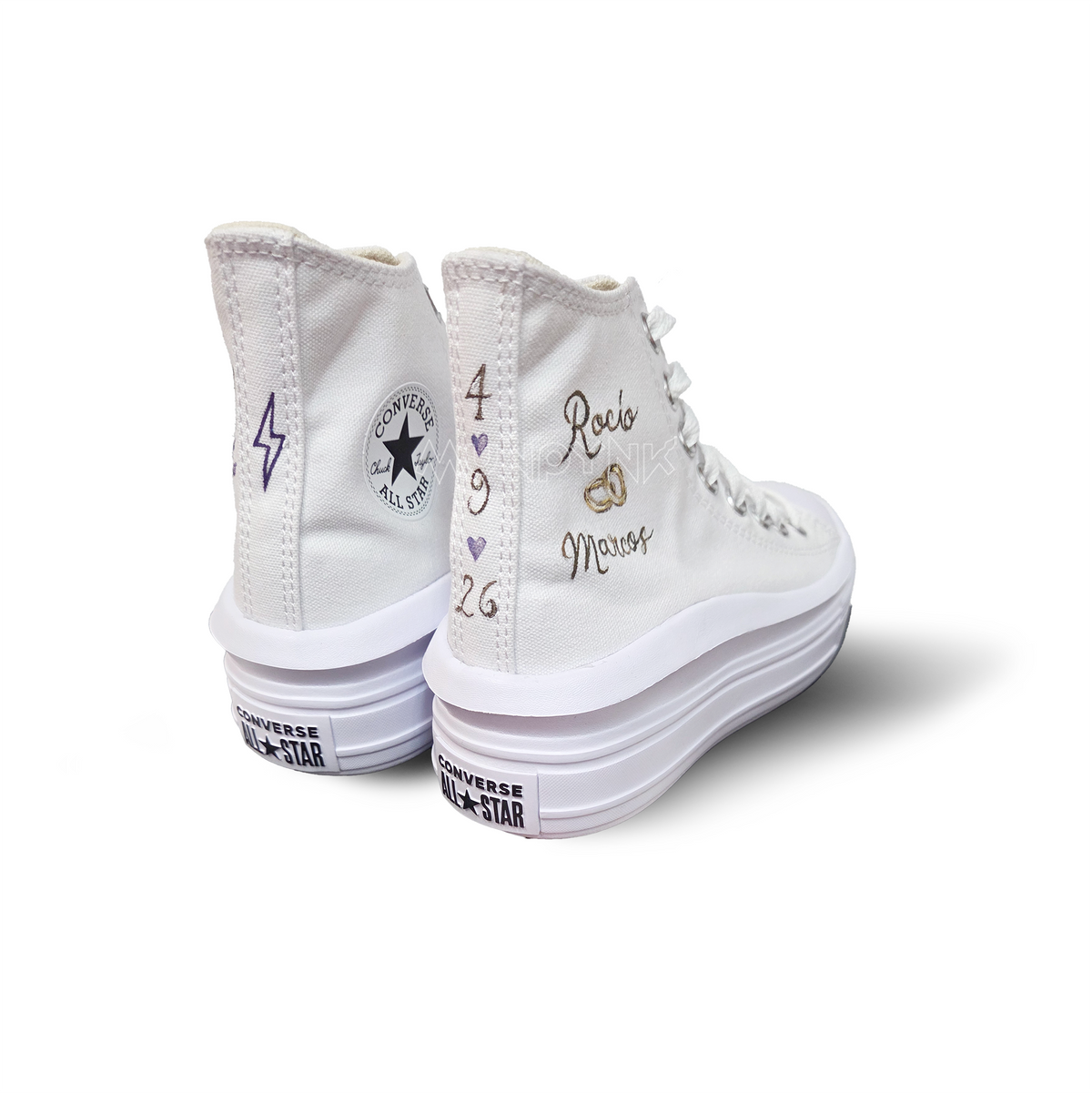 Converse Design Boda  - Anillos y Nombres