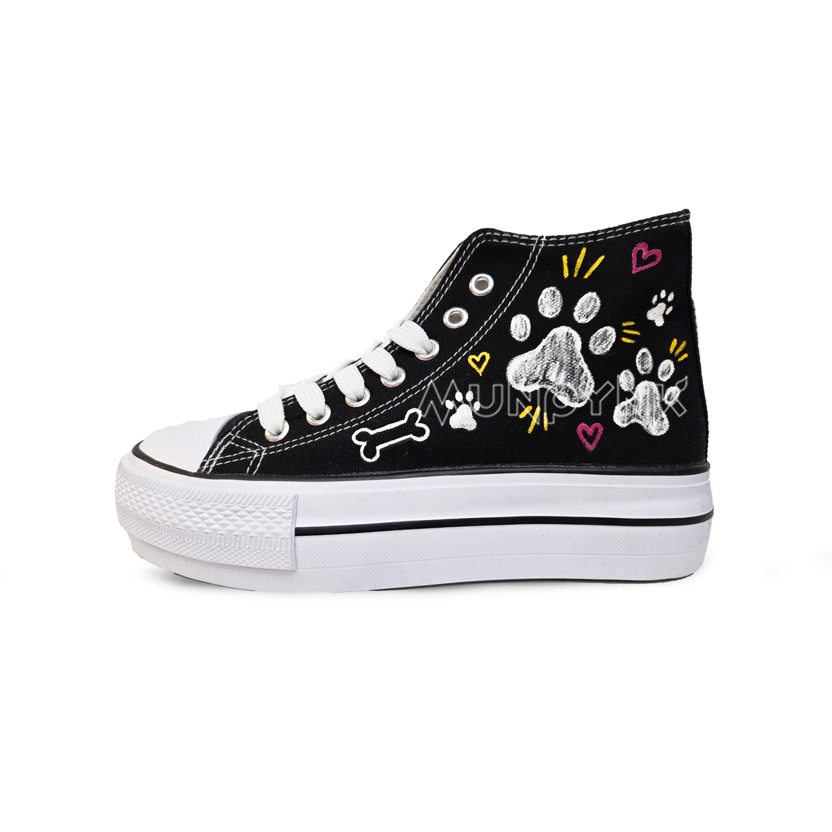 Zapatillas Pintadas Platform  / Mascota Retrato Pomerania