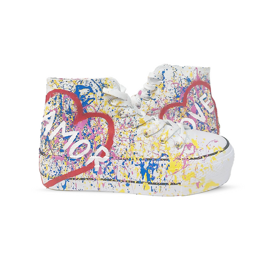 Zapatillas Pintadas Platform / Splatter Amor