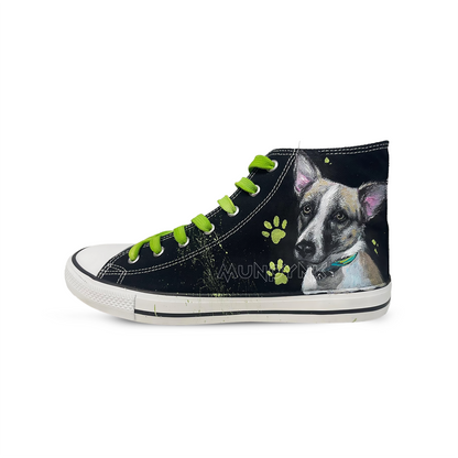 Zapatillas Pintadas Black  / Mascota Retrato Perro