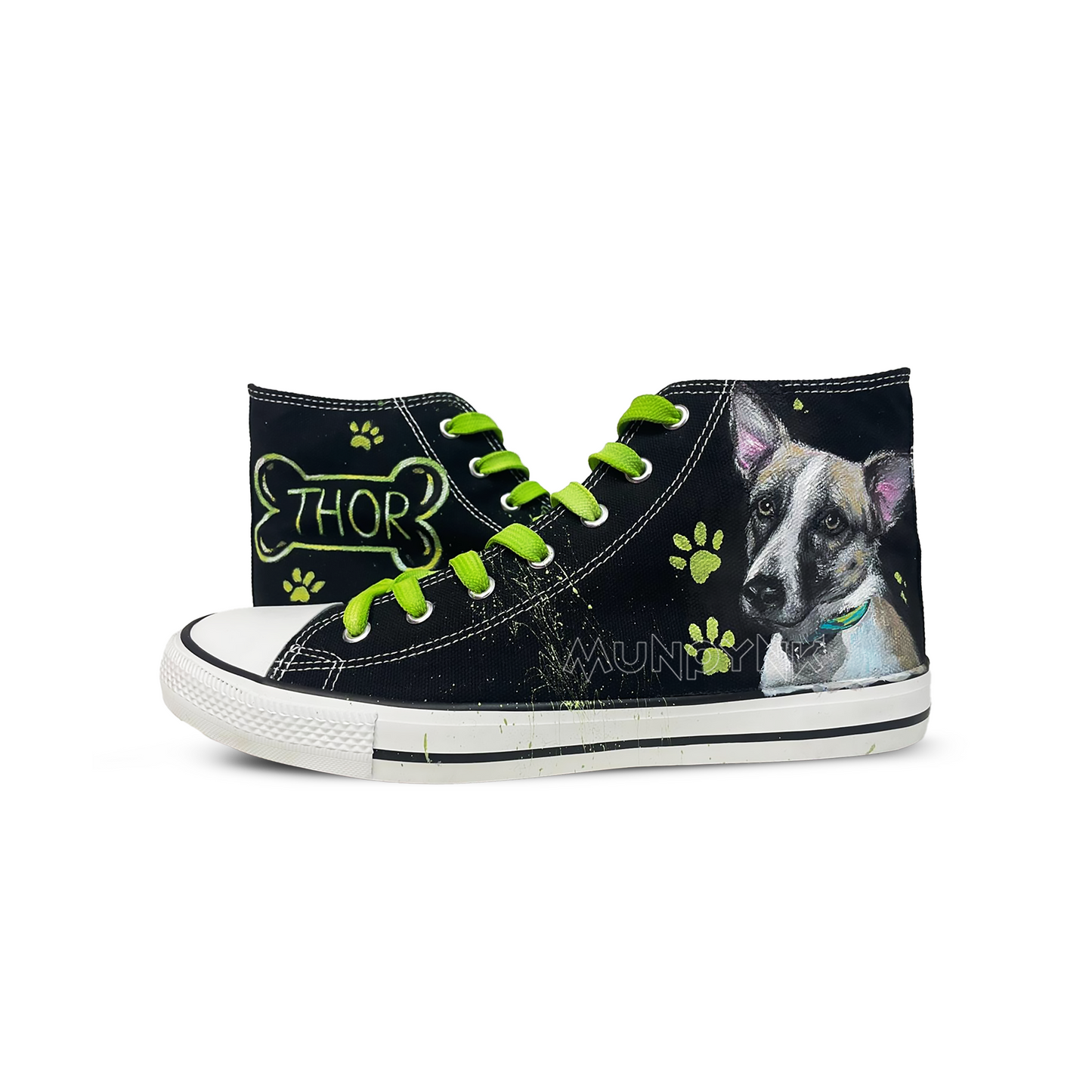 Zapatillas Pintadas Black  / Mascota Retrato Perro