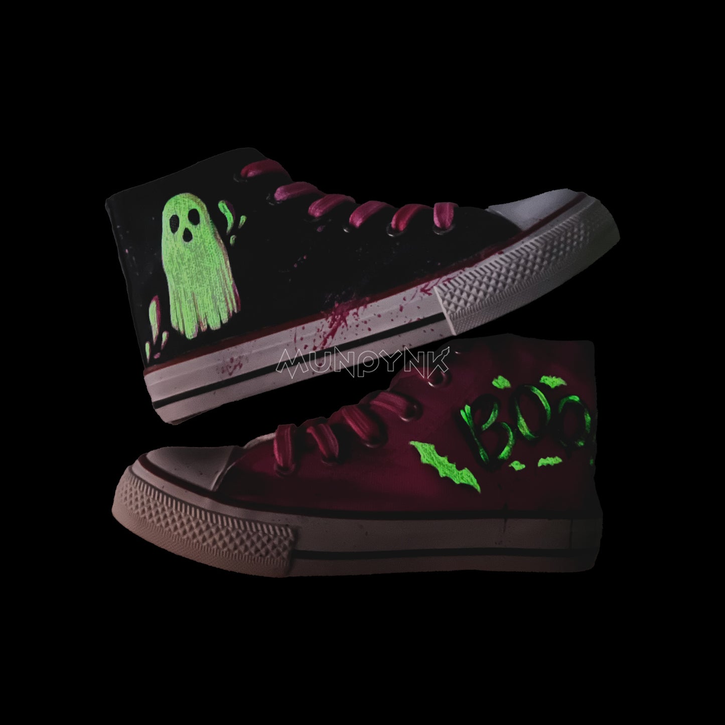 Zapatillas Pintadas Munpynk / Fantasma BOO! Neon