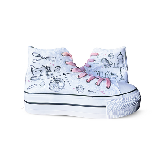 Zapatillas Pintadas Platform / Sewing design