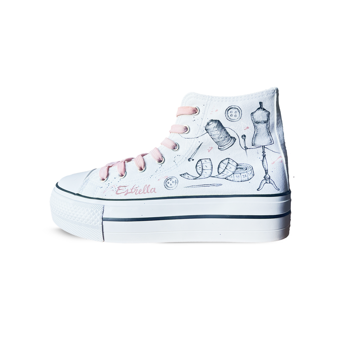 Zapatillas Pintadas Platform / Sewing design