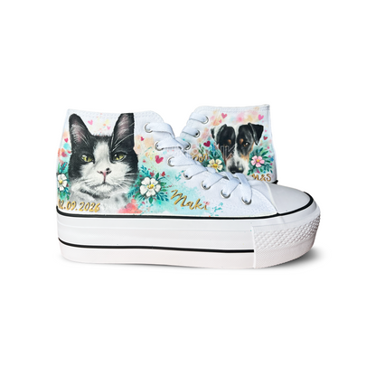 Zapatillas Pintada Platform  / Mascotas + Boda