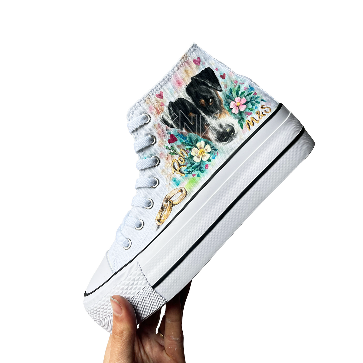 Zapatillas Pintada Platform  / Mascotas + Boda