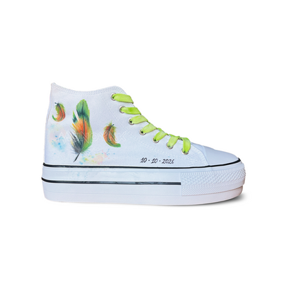 Zapatillas Pintada Platform  / Agapornis in Love